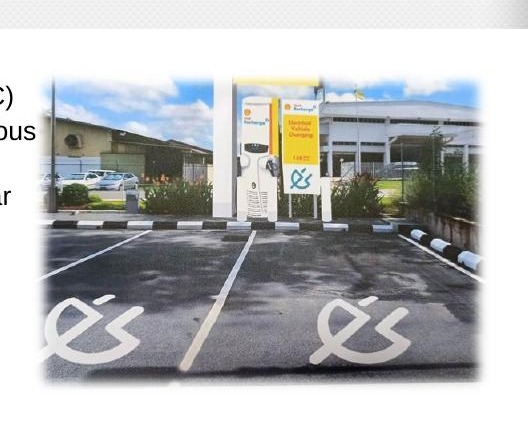 EV charging bay with solar canopy