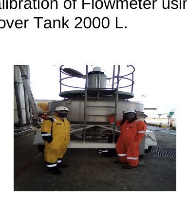 Han SL team at Shell flowmeter calibration